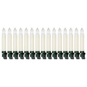 LIVARNO home LED svíčky na vánoční stromek, 15 kusů (krémová)