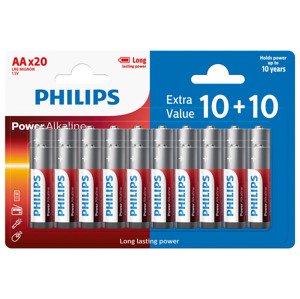 PHILIPS Power Alkaline baterie (Blister 10+10 AA/LR6 10+10)