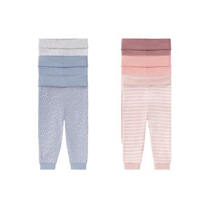 lupilu® Dívčí kalhoty "Jogger" BIO, 3 kusy (baby/infant)