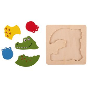 Playtive Dřevěné puzzle (krokodýl)