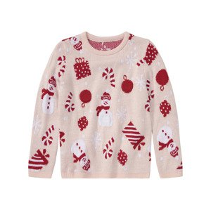 lupilu® Dívčí vánoční svetr s LED  (98/104, světle růžová)
