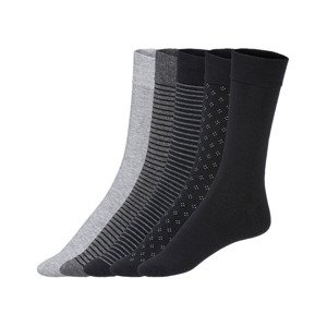 Livergy® Pánské ponožky, 5 párů (43/46, šedá/černá)