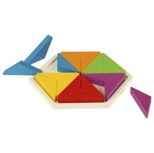 Playtive Dřevěné duhové puzzle Montessori FSC (hra na třídění)