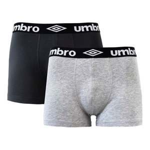 UMBRO Pánské boxerky, 2 kusy (M, šedá/černá)