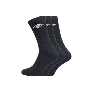 UMBRO Dámské sportovní ponožky, 3 páry (39/42, černá)