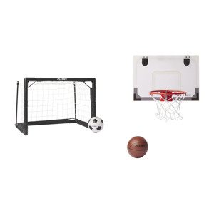 CRIVIT Mini branka na fotbal + míč | koš na basketbal + míč