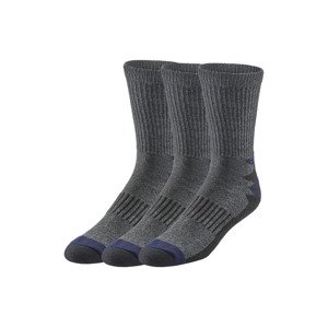 PARKSIDE® Pánské pracovní ponožky, 3 páry (39/42, tmavě šedá)