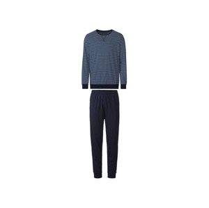 LIVERGY® Pánské pyžamo (L (52/54), pruhovaná / navy modrá)