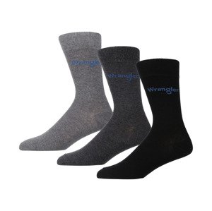 Wrangler Pánské ponožky, 3 kusy (39/42, černá / šedá / tmavě šedá)