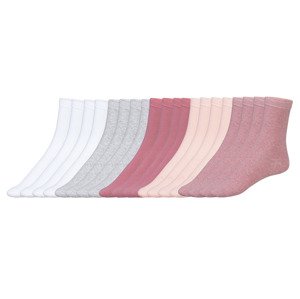 esmara® Dámské ponožky, 20 párů  (35/38, bílá/růžová/šedá)