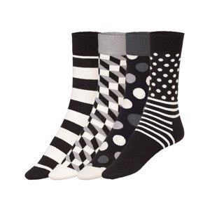 Happy Socks Dámské / Pánské ponožky (41/46, černá/bílá)