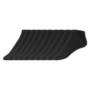 esmara® Dámské nízké ponožky s BIO bavlnou, 10 párů  (35/38, černá)