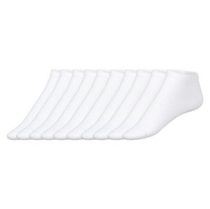 esmara® Dámské nízké ponožky s BIO bavlnou, 10 párů  (35/38, bílá)