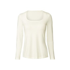 esmara® Dámské triko s dlouhými rukávy (XS (32/34), bílá)