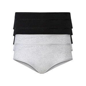 esmara® Dámské kalhotky XXL, 5 kusů  (XL (48/50), černá / světle šedá)