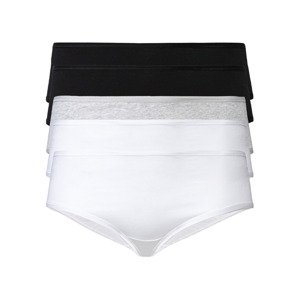 esmara® Dámské kalhotky XXL, 5 kusů  (XL (48/50), černá / světle šedá / bílá)