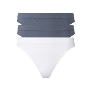 esmara® Dámské bezešvé kalhotky, 3 kusy (S (36/38), modrá/bílá)