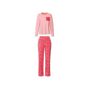 esmara® Dámské fleecové pyžamo (XS (32-34), světle růžová)