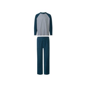 LIVERGY® Pánské fleecové pyžamo (XL (56/58), tyrkysová/šedá)