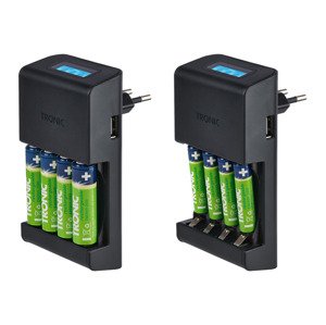 TRONIC® Nabíječka baterií s LCD displejem  (aku nabíječka AAA)