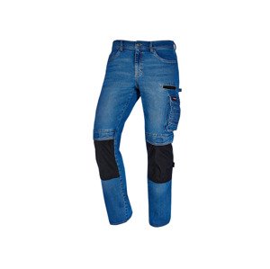 PARKSIDE PERFORMANCE® Pánské džínové pracovní kalhoty (48 (32/32), modrá)