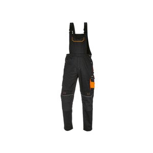 PARKSIDE PERFORMANCE® Pánské pracovní kalhoty s laclem (48, černá)