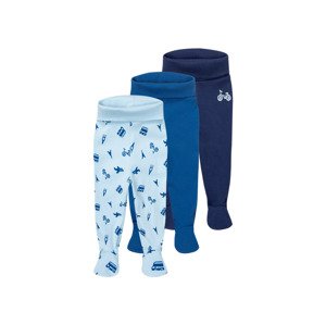lupilu® Chlapecké kalhoty „Jogger" s BIO bavlnou, 3 kusy (50/56, navy modrá / modrá / světle modrá )