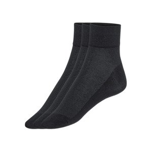esmara® Dámské ponožky s BIO bavlnou, 3 páry (35/38, černá)
