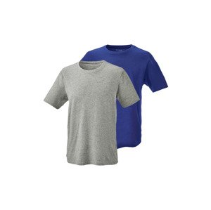 PARKSIDE® Pánské triko, 2 kusy (S (44/46), modrá/šedá)