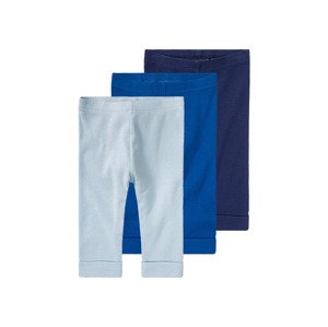 lupilu® Dětské legíny s BIO bavlnou, 3 kusy (86/92, navy modrá / modrá / světle modrá )