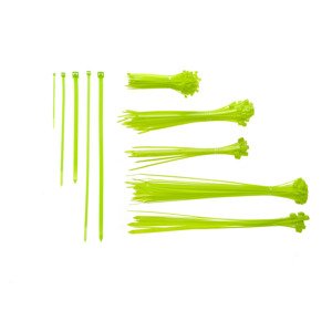 PARKSIDE® Sada vázacích pásků na kabely, 250dílná (fluorescentní zelená)