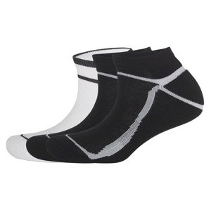 CRIVIT Dámské sportovní ponožky s BIO bavlnou, 3 páry (35/38, černá/bílá)