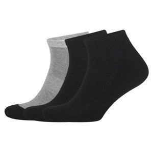 CRIVIT Pánské sportovní ponožky s BIO bavlnou, 3 páry (39/42, šedá/černá)