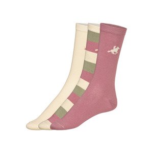 esmara® Dámské ponožky (35/38, pruhy / světle růžová / béžová)
