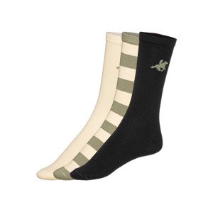 esmara® U. S. Grand Polo Dámské ponožky (35/38, pruhy/béžová/černá)