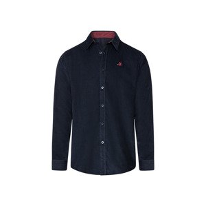 LIVERGY® U. S. Grand Polo Pánská manšestrová košile  (XL (43/44), navy modrá)
