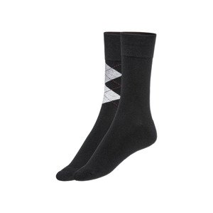 LIVERGY® Pánské ponožky s BIO bavlnou, 2 páry (43/46)