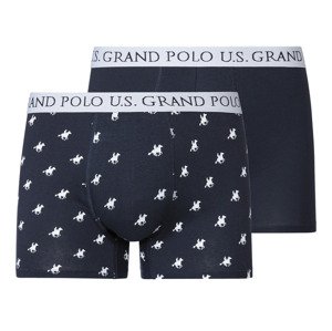 LIVERGY® U. S. Grand Polo Pánské boxerky, 2 kusy (6/L, vzor / navy modrá)