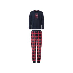 LIVERGY® Pánské pyžamo (L (52/54), navy modrá / kostka)