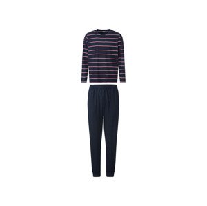 LIVERGY® Pánské pyžamo (M (48/50), pruhy / navy modrá)