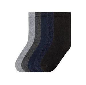 pepperts!® Chlapecké ponožky s BIO bavlnou, 5 párů  (31/34, šedá / tmavě modrá / černá)