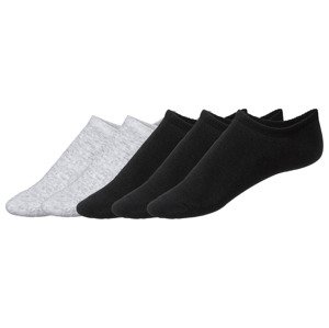esmara® Dámské nízké ponožky s BIO bavlnou, 5 párů  (35/38, šedá/černá)