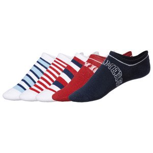 esmara® Dámské nízké ponožky s BIO bavlnou, 5 párů  (35/38, pruhy bílá / červená / navy modrá)