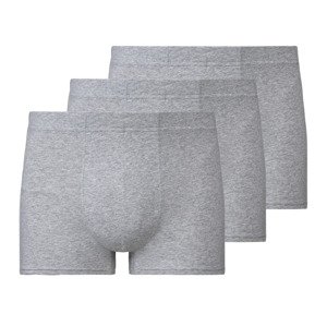 LIVERGY® Pánské boxerky s BIO bavlnou, 3 kusy (7/XL, šedá)