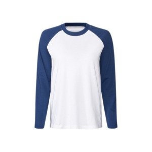 esmara® Dámské triko s dlouhými rukávy (M (40/42), navy modrá / bílá)