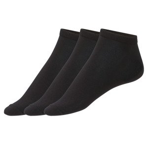LIVERGY® Pánské nízké ponožky, 3 páry (39/42, černá)
