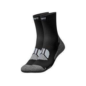 CRIVIT Dámské trekingové ponožky, 2 páry (37/38, černá/šedá)