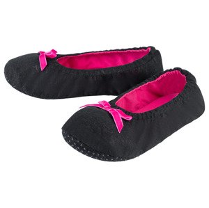 esmara® Dámské domácí baleríny (35/38, černá/růžová)