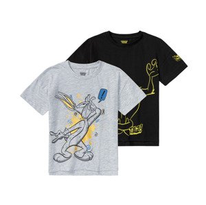 Chlapecké triko, 2 kusy (98/104, šedá / černá Looney Tunes)