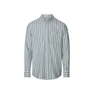 LIVERGY® Pánská volnočasová košile (S (37/38), zelená/bílá)